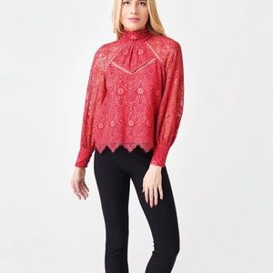 Saylor • Red Lace Blouse